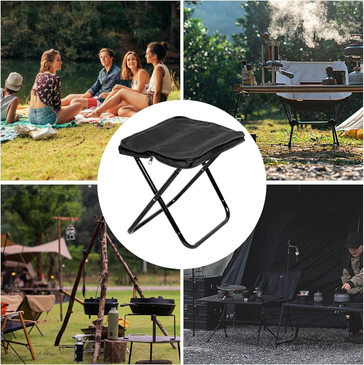 Velora™ Fold&Sit – Katlanabilir Çanta Tabure
