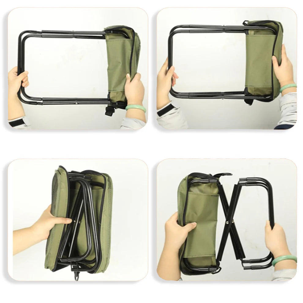 Velora™ Fold&Sit – Katlanabilir Çanta Tabure