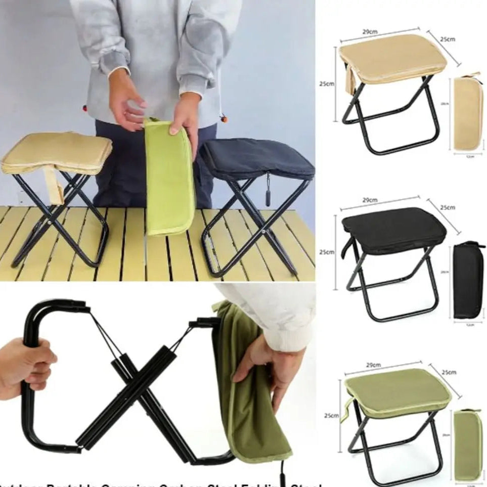 Velora™ Fold&Sit – Katlanabilir Çanta Tabure